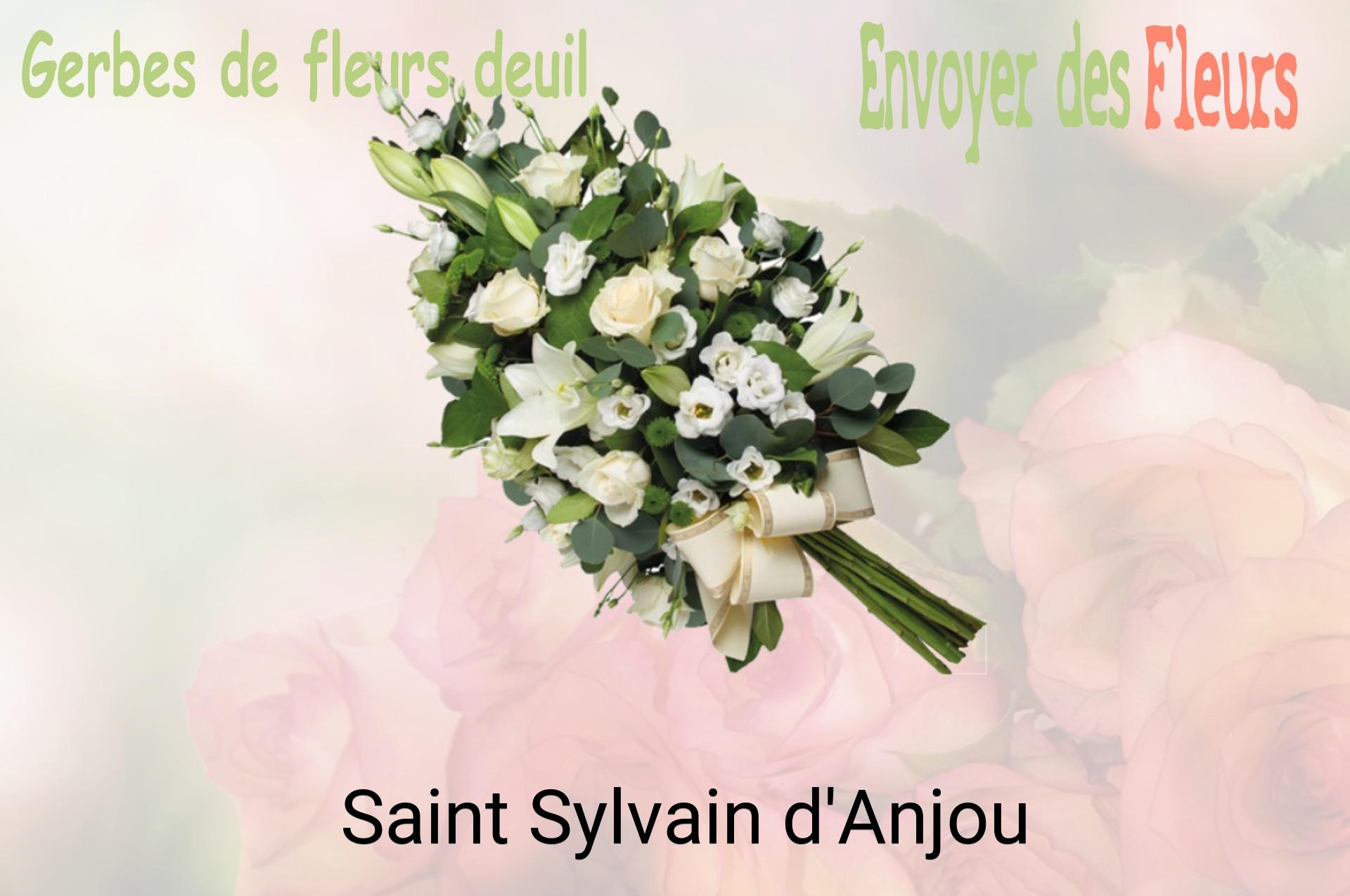 Gerbe de fleurs de deuil livrée à Saint-Sylvain-d'Anjou